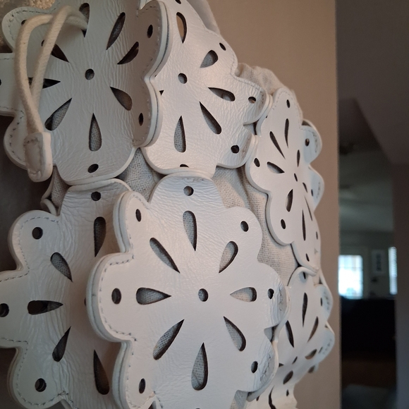 NWT STAUD White Floral Cutout Mini Bag - Picture 2 of 4